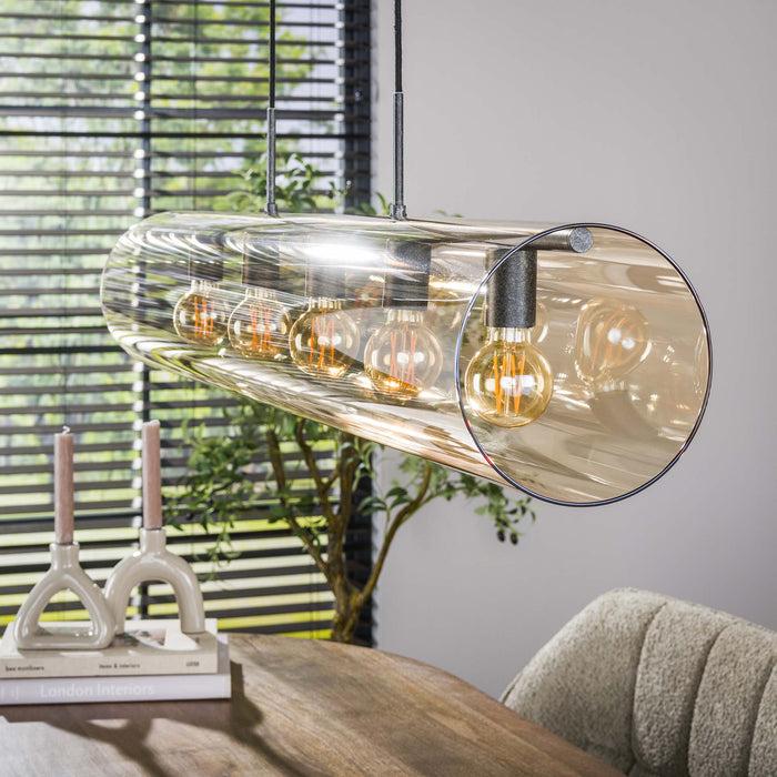 Dimehouse Hanglamp Cai 5-lichts Amber Glas