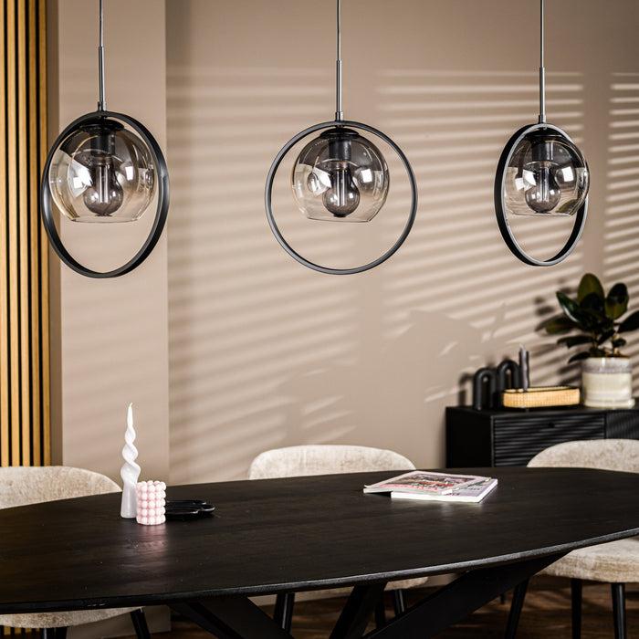 Dimehouse Hanglamp Elif 3-lichts Metaal Smoke Glas