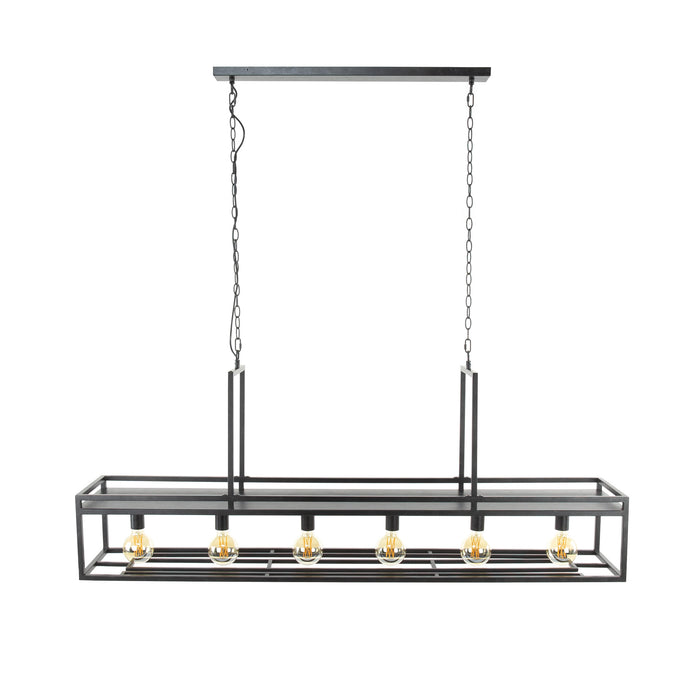 Dimehouse Hanglamp Eloisa 6-lichts Metaal Zwart