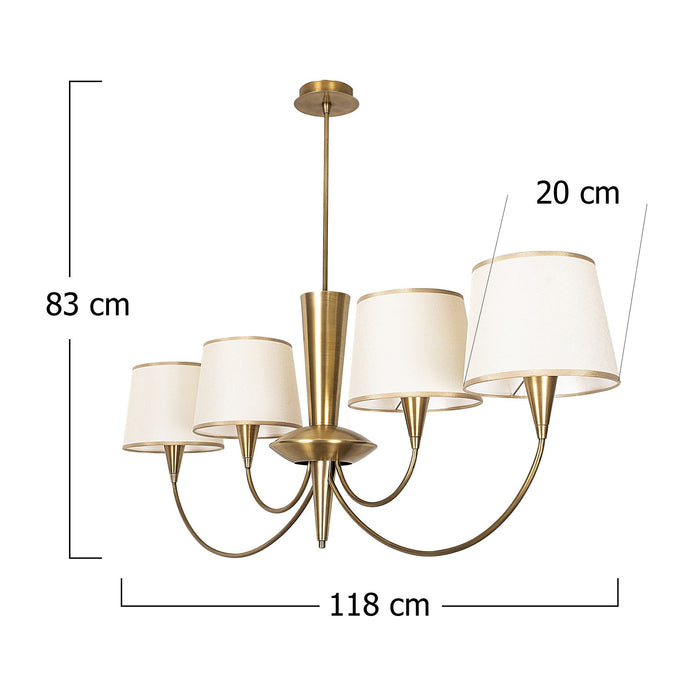 Dimehouse Hanglamp Koperkleurig Stof Arboria