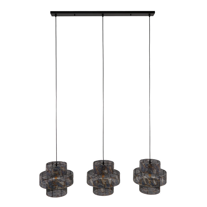 Dimehouse Hanglamp Luc 3-lichts Metaal Zwart Bruin