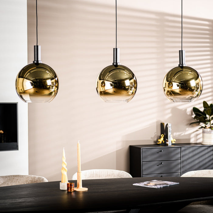 Dimehouse Hanglamp Nala 3-lichts Glas Goud