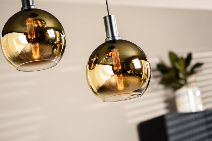 Dimehouse Hanglamp Nala 3-lichts Glas Goud