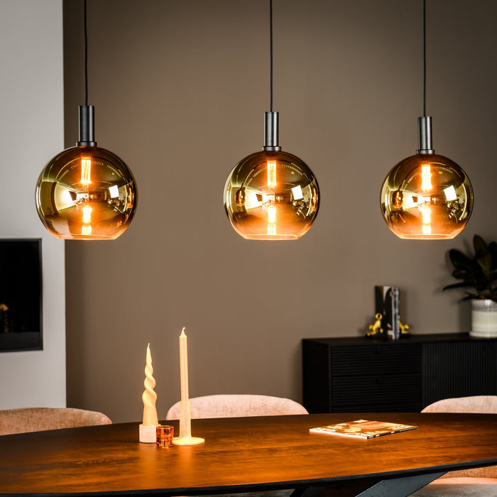 Dimehouse Hanglamp Nala 3-lichts Glas Goud