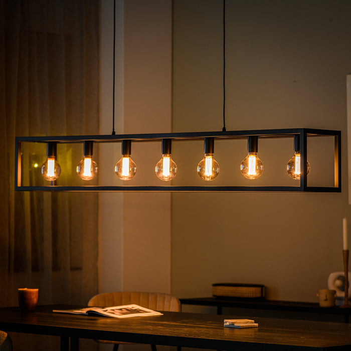 Dimehouse Hanglamp Tibor 7-lichts Metaal Zwart