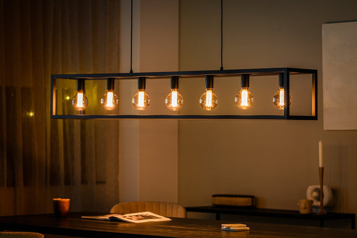 Dimehouse Hanglamp Tibor 7-lichts Metaal Zwart