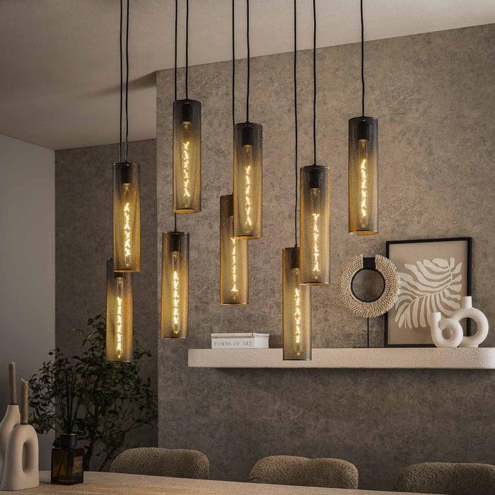 Dimehouse Hanglamp Zavi 9-lichts Mesh Zwart