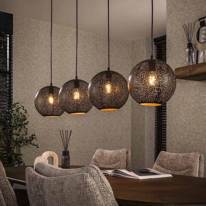dimehouse Hanglamp Zeno 4-lichts Ø25 metaal zwart