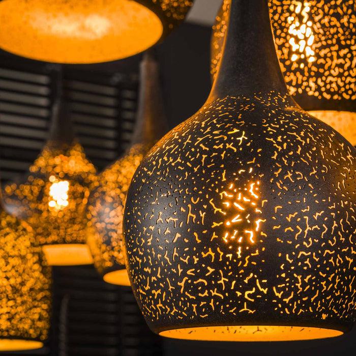 Dimehouse Hanglamp Zeno 7-lichts Metaal Zwart