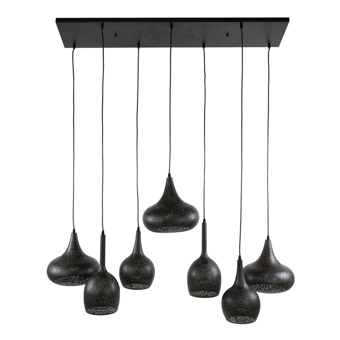 Dimehouse Hanglamp Zeno 7-lichts Metaal Zwart