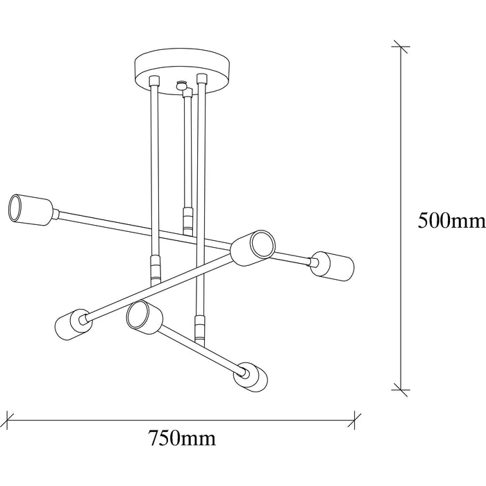 Dimehouse Hanglamp Zwart Metaal Topaz
