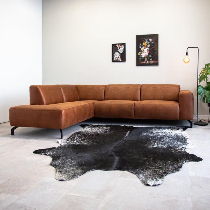 Dimehouse Hoekbank Barin Cognac Microvezel Links