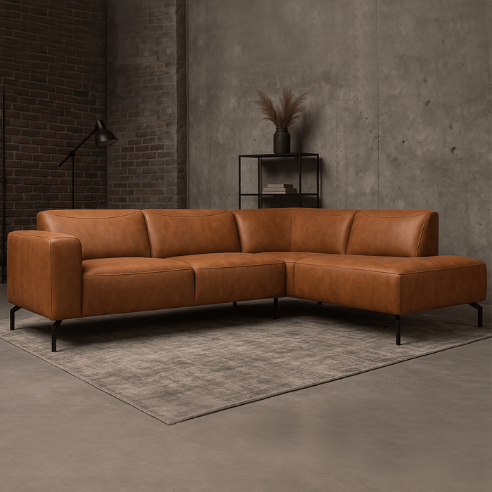 dimehouse Hoekbank Barin cognac microvezel rechts