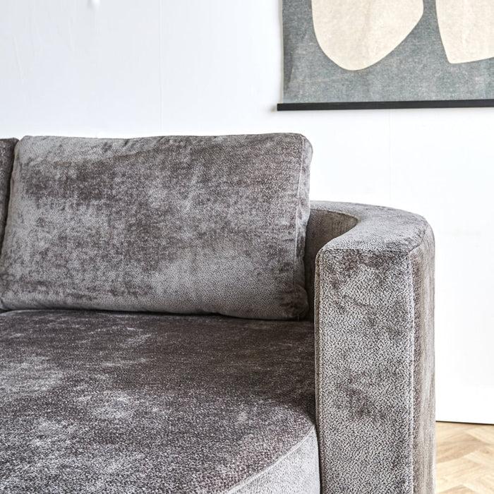 Dimehouse Hoekbank Bella Grijs Chenille Rechts