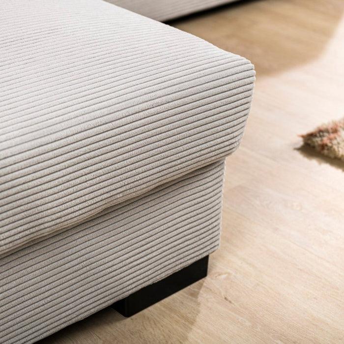 Dimehouse Hoekbank Cambridge Ribstof Beige Links