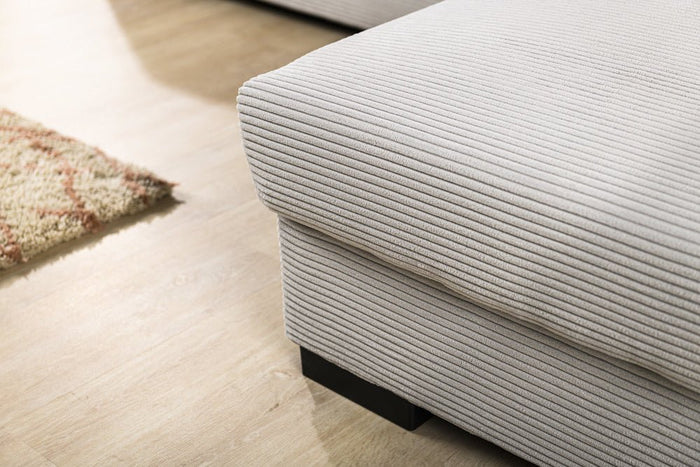 Dimehouse Hoekbank Cambridge Ribstof Beige Rechts