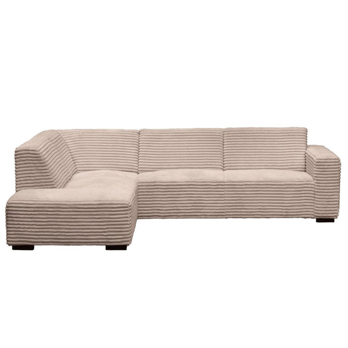Dimehouse Hoekbank Gavi Ribstof Beige Links