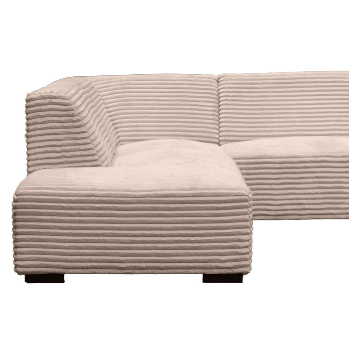 Dimehouse Hoekbank Gavi Ribstof Beige Links