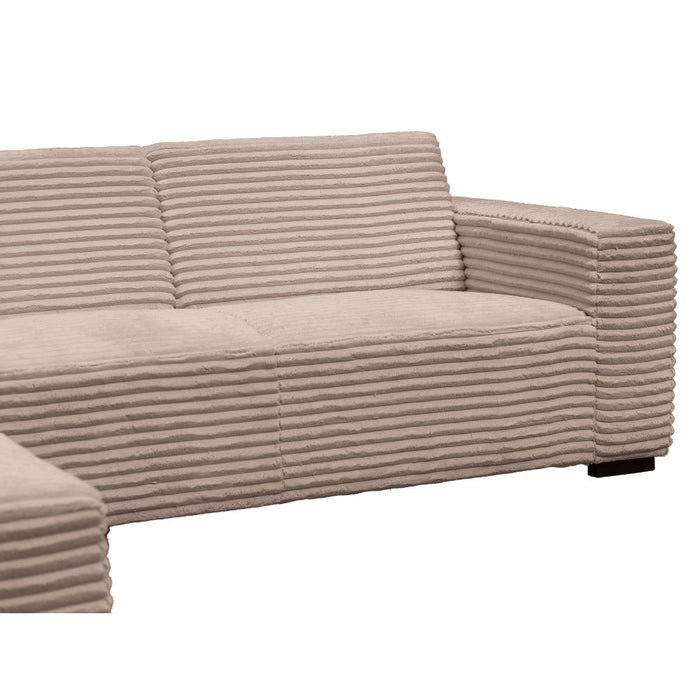 Dimehouse Hoekbank Gavi Ribstof Beige Links