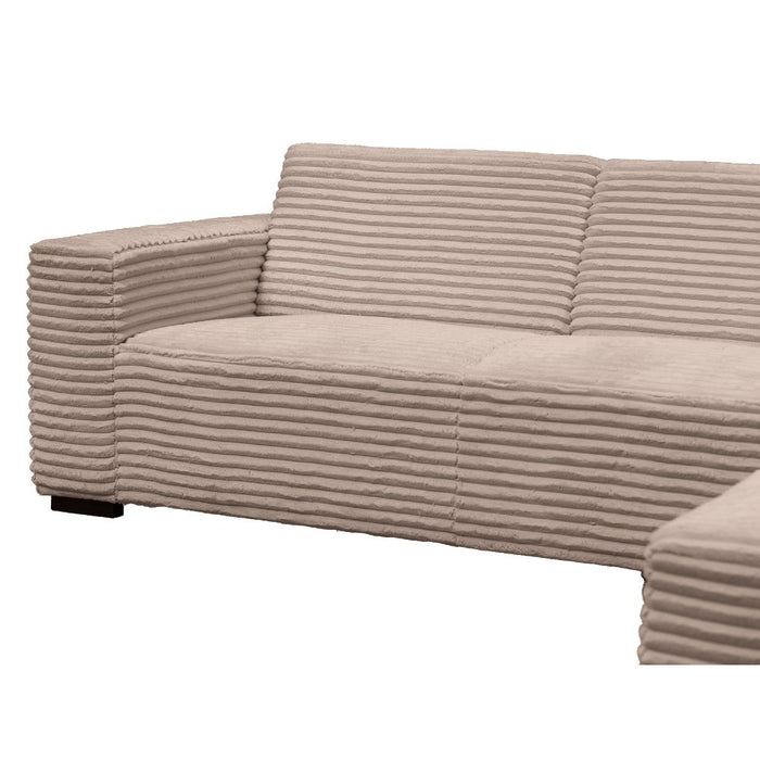 Dimehouse Hoekbank Gavi Ribstof Beige Rechts