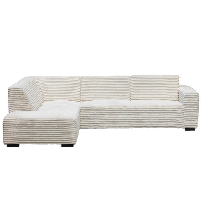 Dimehouse Hoekbank Gavi Ribstof Crème Links