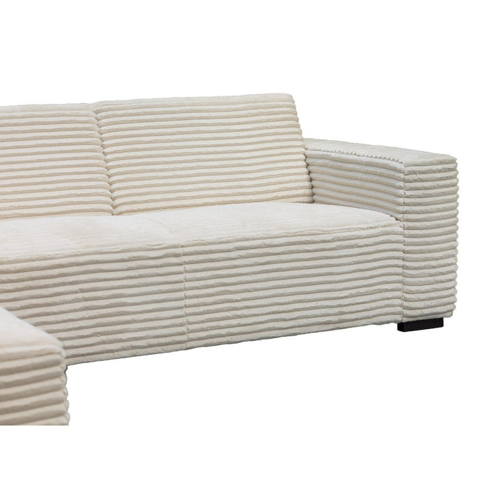 Dimehouse Hoekbank Gavi Ribstof Crème Links