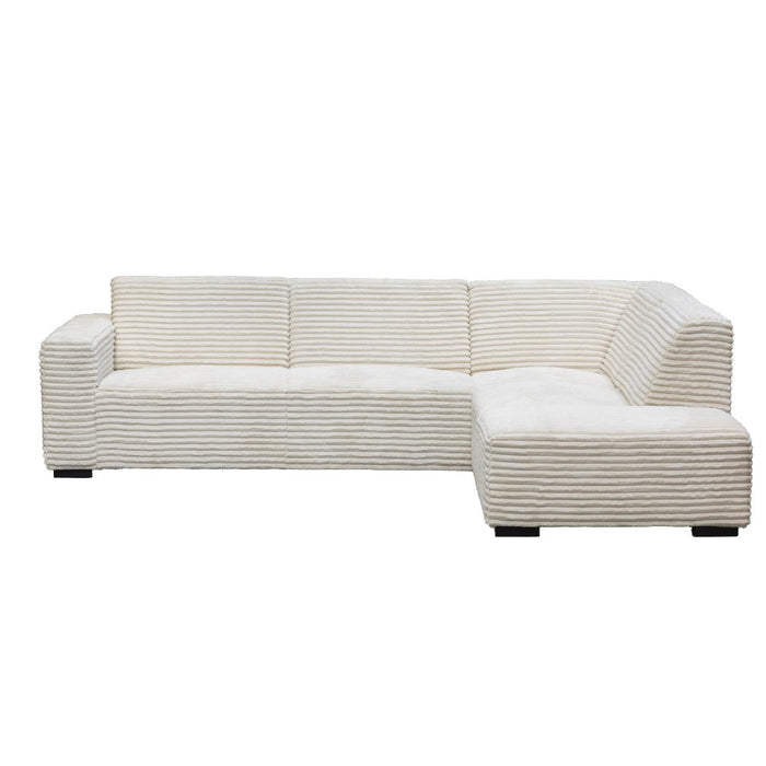 Dimehouse Hoekbank Gavi Ribstof Crème Rechts