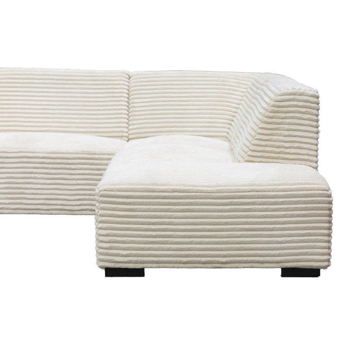 Dimehouse Hoekbank Gavi Ribstof Crème Rechts