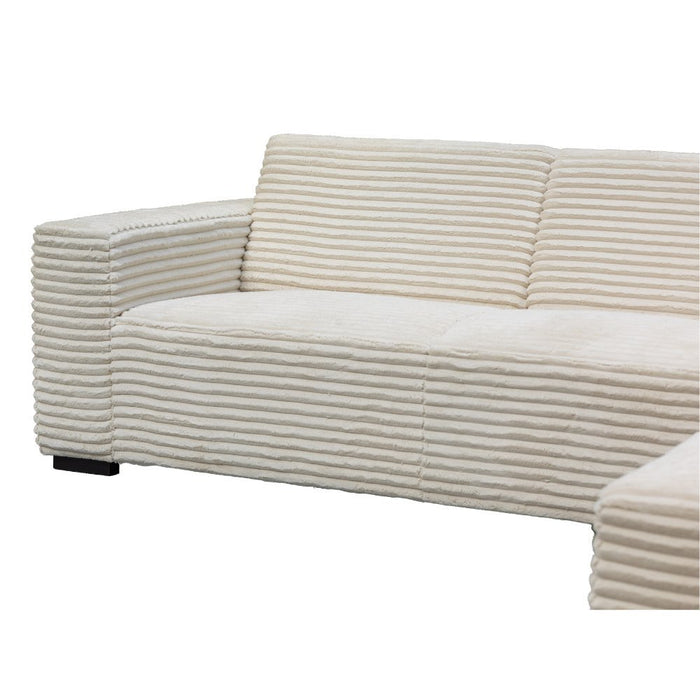 Dimehouse Hoekbank Gavi Ribstof Crème Rechts