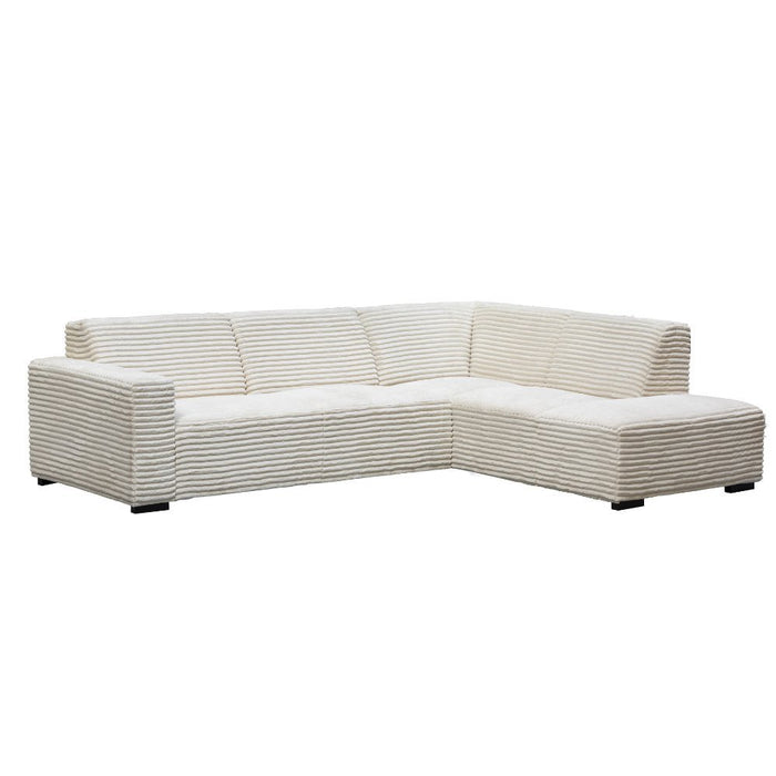 dimehouse Hoekbank Gavi ribstof crème rechts