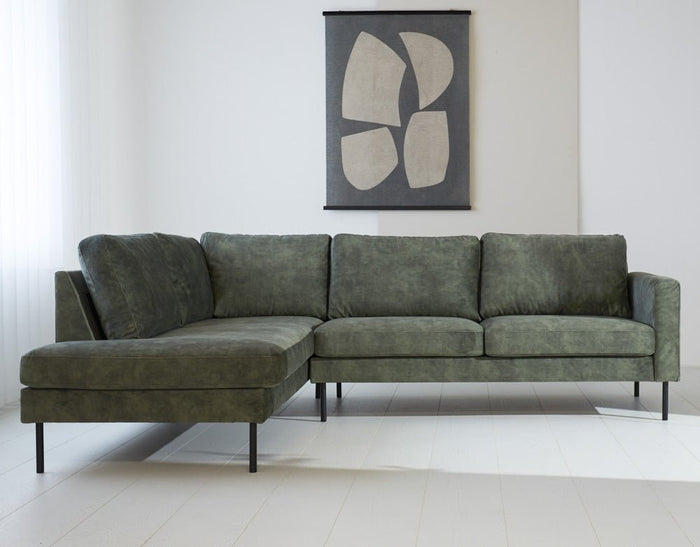 Dimehouse Hoekbank Gaya Velvet Groen Links