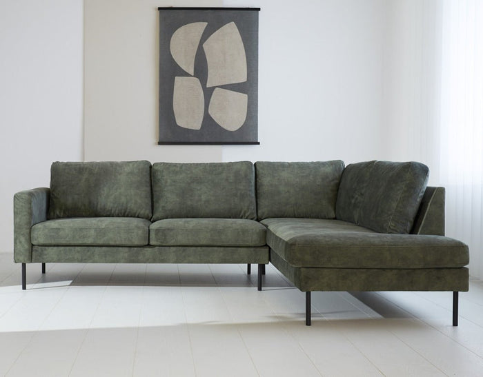 Dimehouse Hoekbank Gaya Velvet Groen Rechts