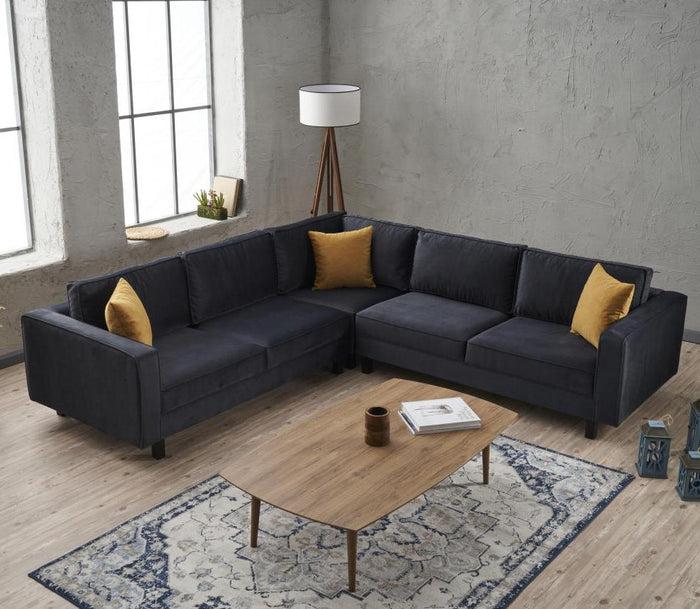 Dimehouse Hoekbank Kale Velvet Antraciet