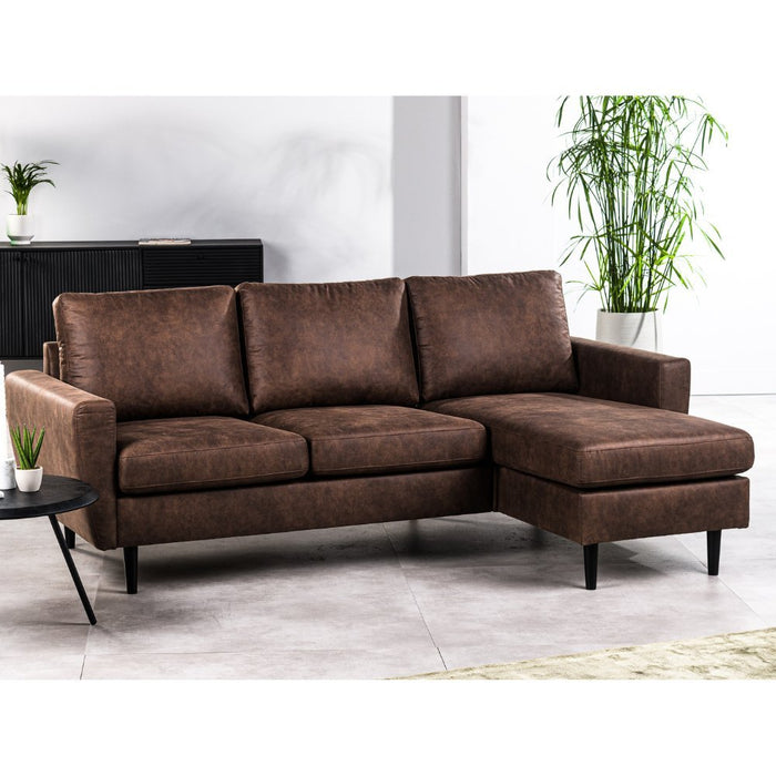 Dimehouse Hoekbank Lara Stof Bruin Links/rechts