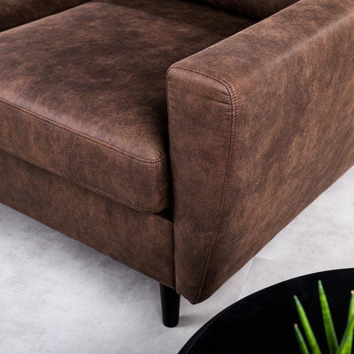 Dimehouse Hoekbank Lara Stof Bruin Links/rechts