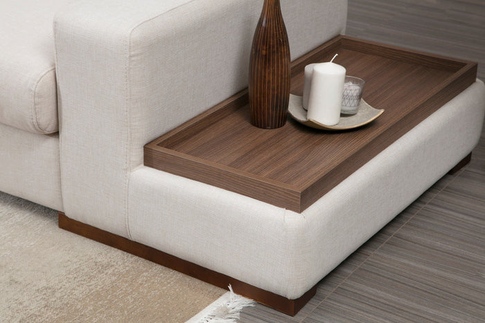 Dimehouse Hoekbank Links Loop Beige - Met Tafel