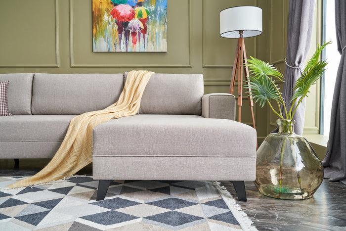 Dimehouse Hoekbank Met Slaapfunctie Efsun Crème