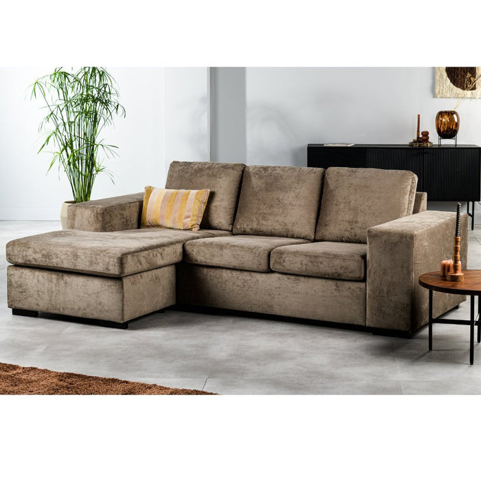 Dimehouse Hoekbank Mona Stof Bruin Links/rechts