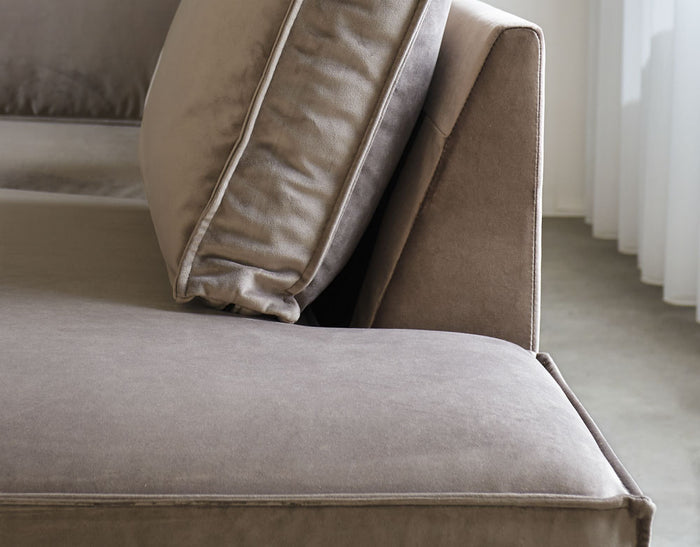 Dimehouse Hoekbank Quinn Velvet Taupe Rechts