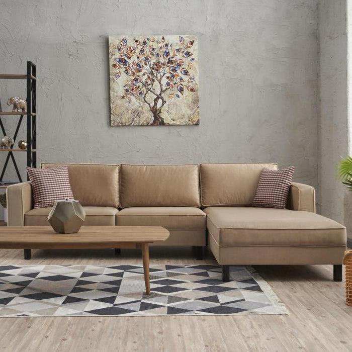 dimehouse Hoekbank Rechts Kale Velvet Crème