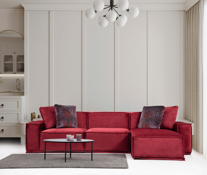 Dimehouse Hoekbank Rechts Lego Burgundy