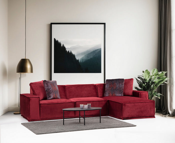 dimehouse Hoekbank Rechts Lego Burgundy