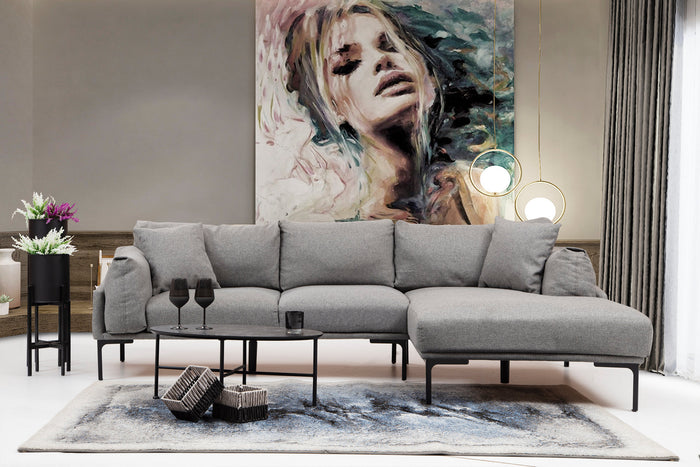 Dimehouse Hoekbank Rechts Leo Grijs