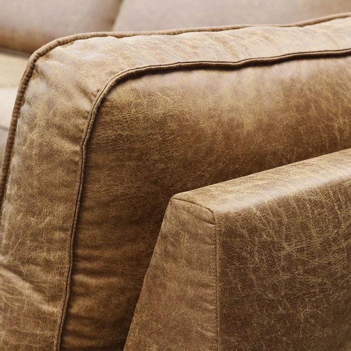 Dimehouse Hoekbank Tulin Cognac Microvezel Links