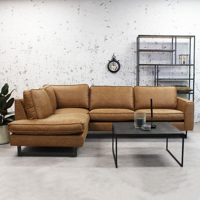 dimehouse Hoekbank Tulin cognac microvezel links