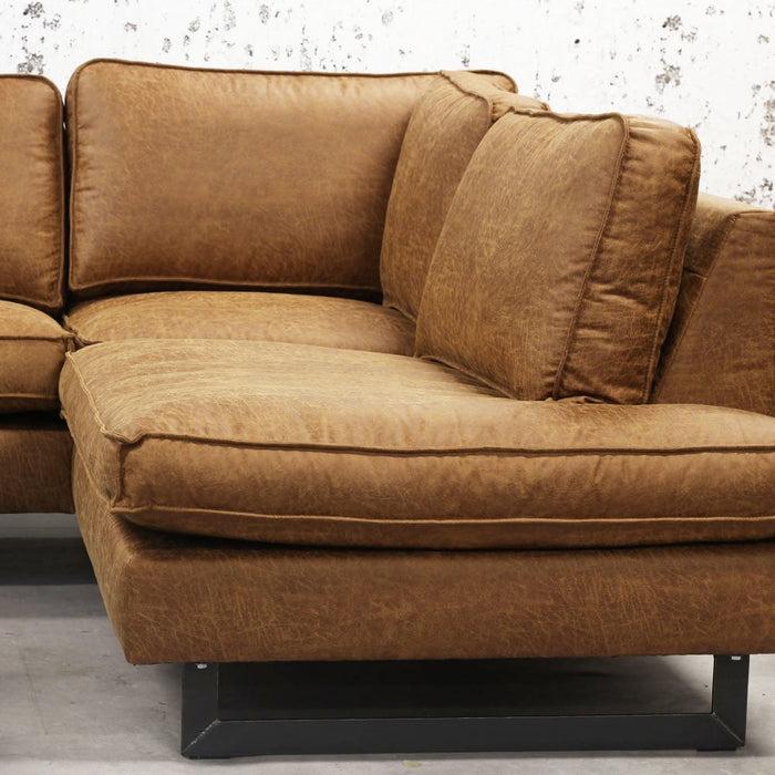 Dimehouse Hoekbank Tulin Cognac Microvezel Rechts