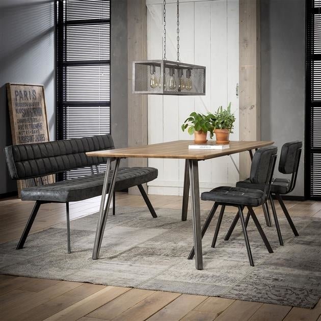 Dimehouse Industriële Eetkamerbank Madrid 150 Cm