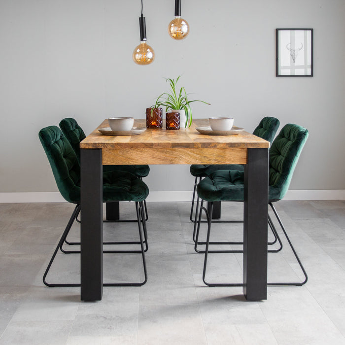 Dimehouse Industriële Eettafel Kansas Mangohout
