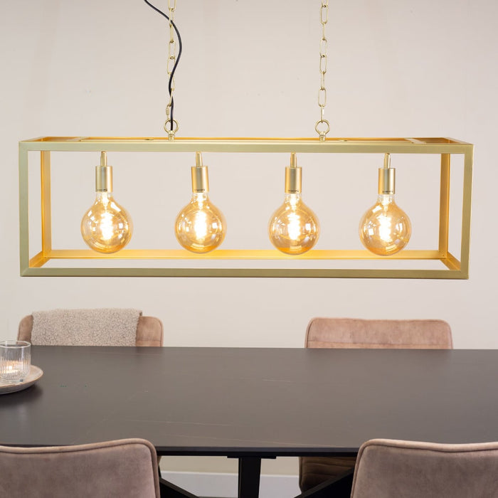 Dimehouse Industriële Hanglamp Aiden Goud 4-Lichts