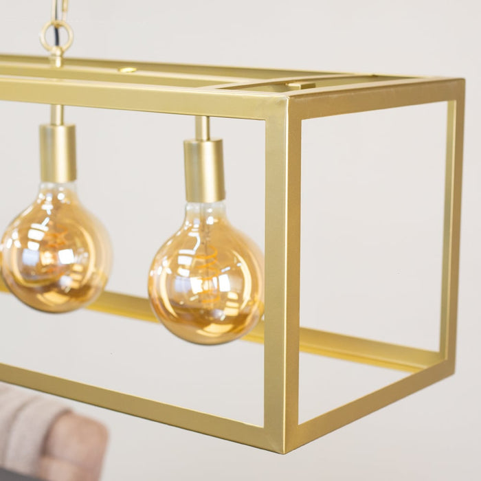 Dimehouse Industriële Hanglamp Aiden Goud 4-Lichts